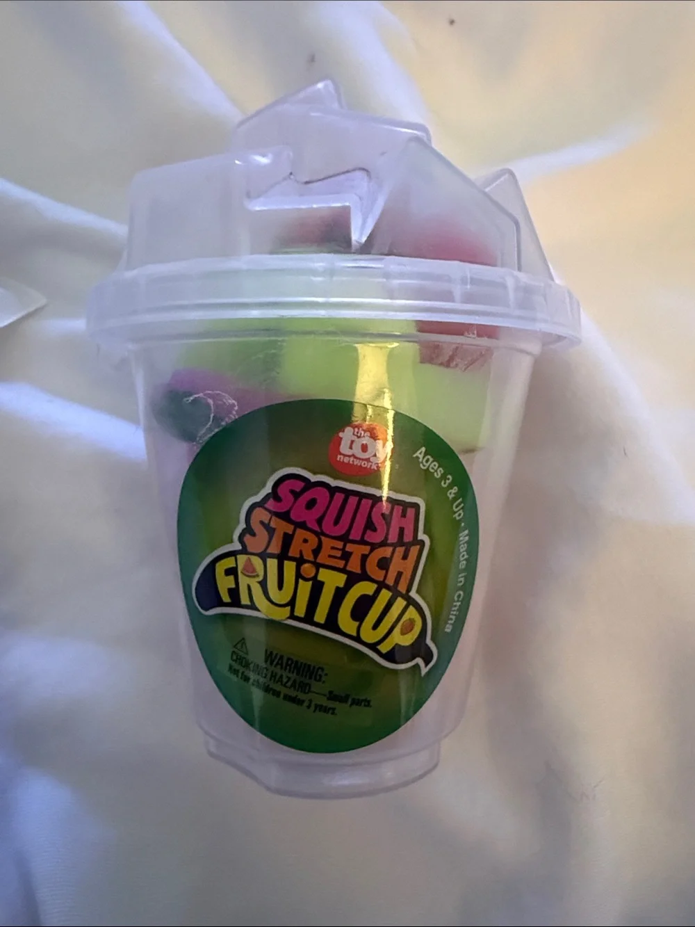 Squish Stretch Fruit Cup Sensory Toy - Multicolor